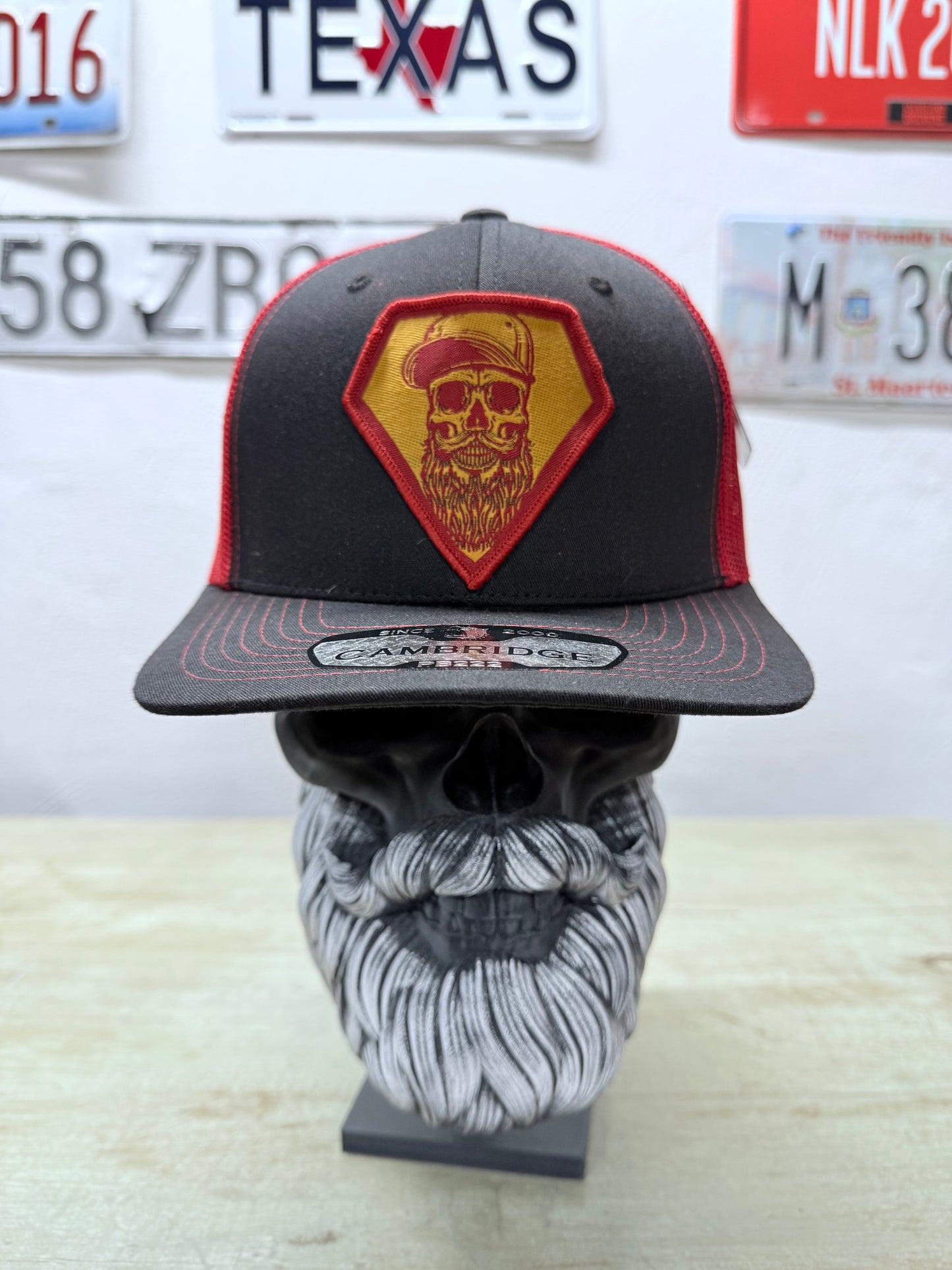 Superman Beard Funny Trucker Hat, Bearded Man Gift, Patch Hat for Beard Lovers, Unique Beard Dad Gift!