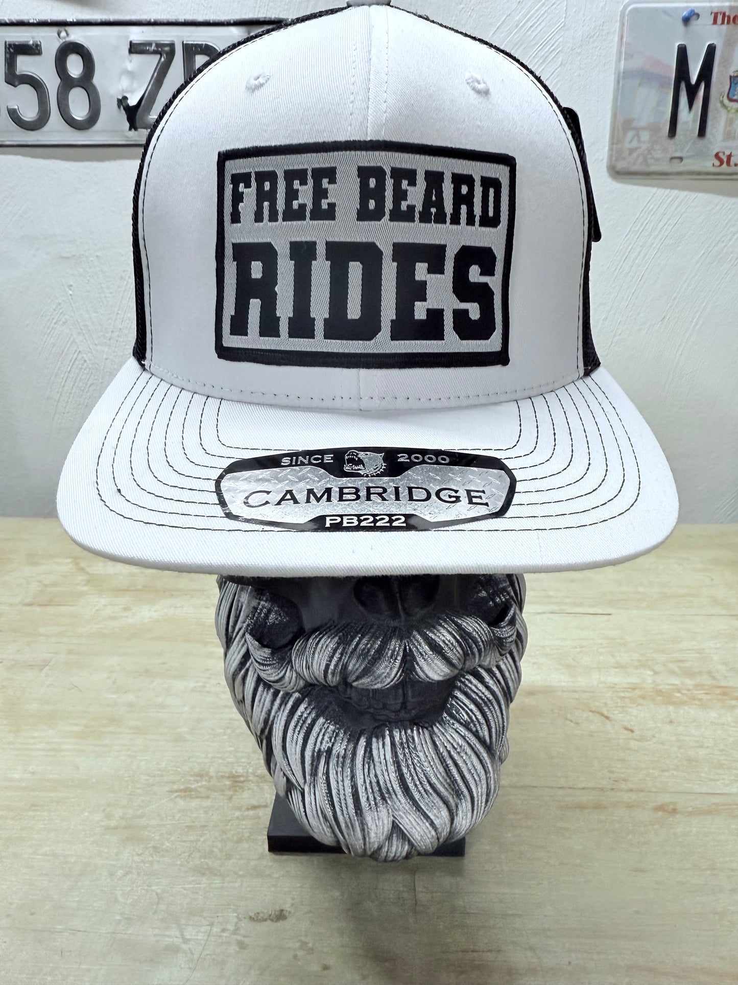 Free Beard Rides Funny Trucker Hat, Bearded Man Gift, Patch Hat for Beard Lovers, Unique Beard Dad Gift