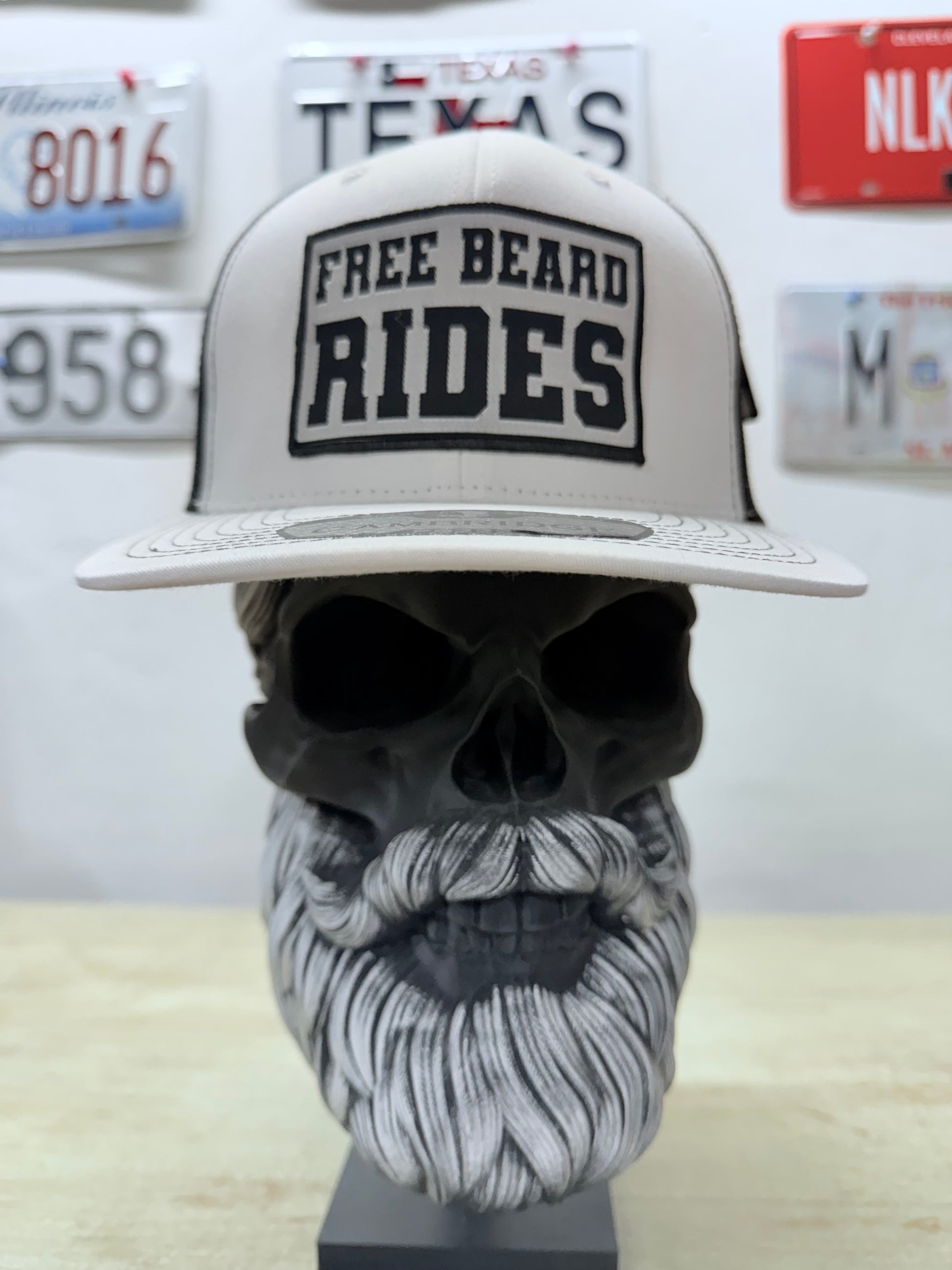 Free Beard Rides Funny Trucker Hat, Bearded Man Gift, Patch Hat for Beard Lovers, Unique Beard Dad Gift