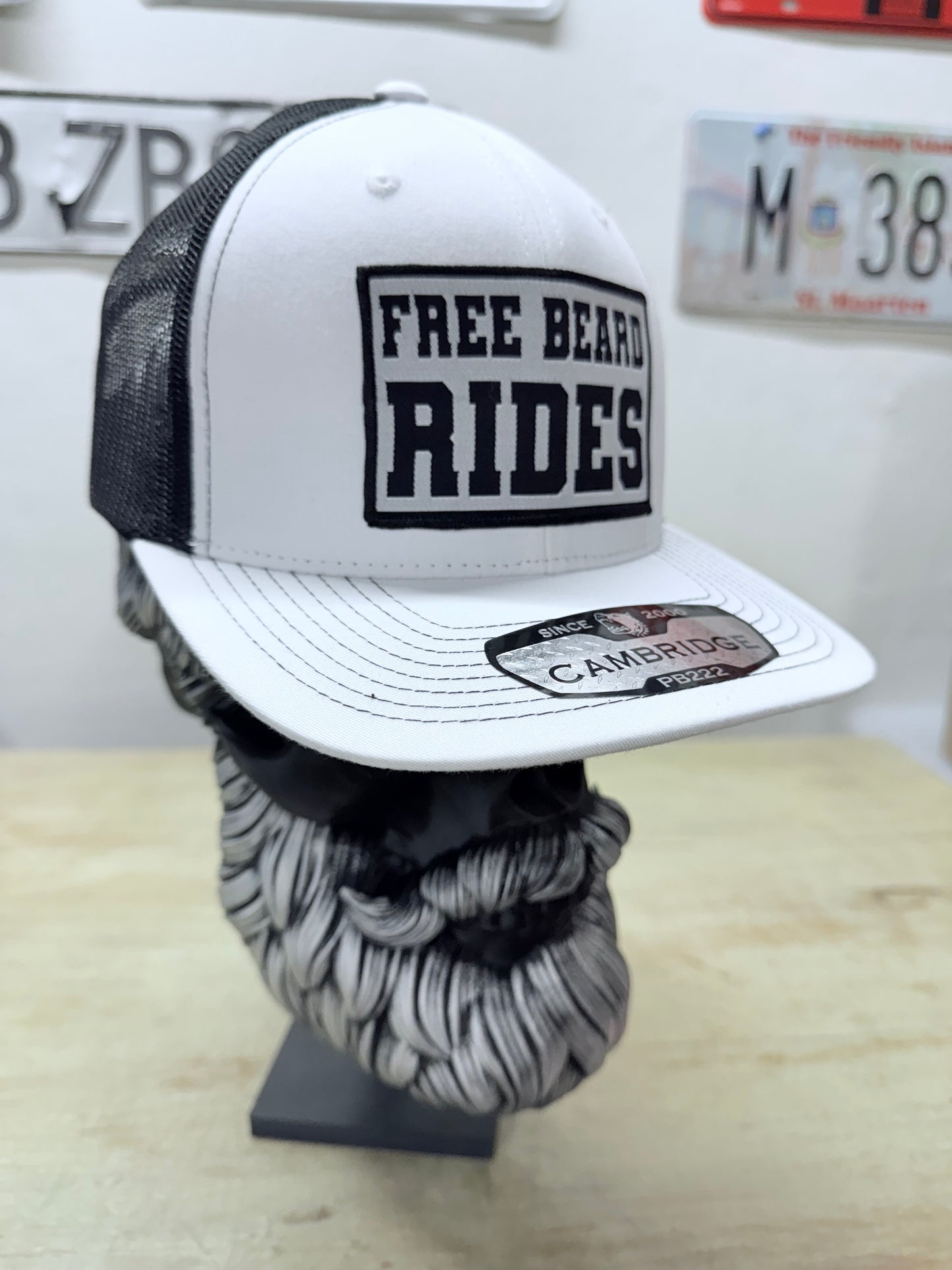 Free Beard Rides Funny Trucker Hat, Bearded Man Gift, Patch Hat for Beard Lovers, Unique Beard Dad Gift