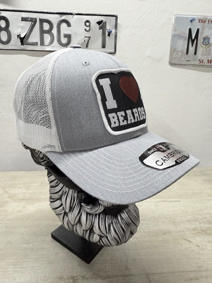 I Love Beards Trucker Hat - Ultimate Gift For Significant Other - Fun & Unique Trucker Hat for Your Beard Lovers - With Free Beard Sticker