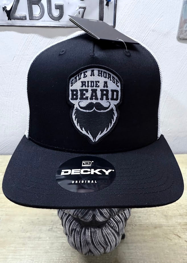 Save A Horse Ride A Beard Trucker Hat - Ultimate Gift for Beard Enthusiasts - Fun Unique Trucker Hat Beard Lovers - With Free Beard Sticker