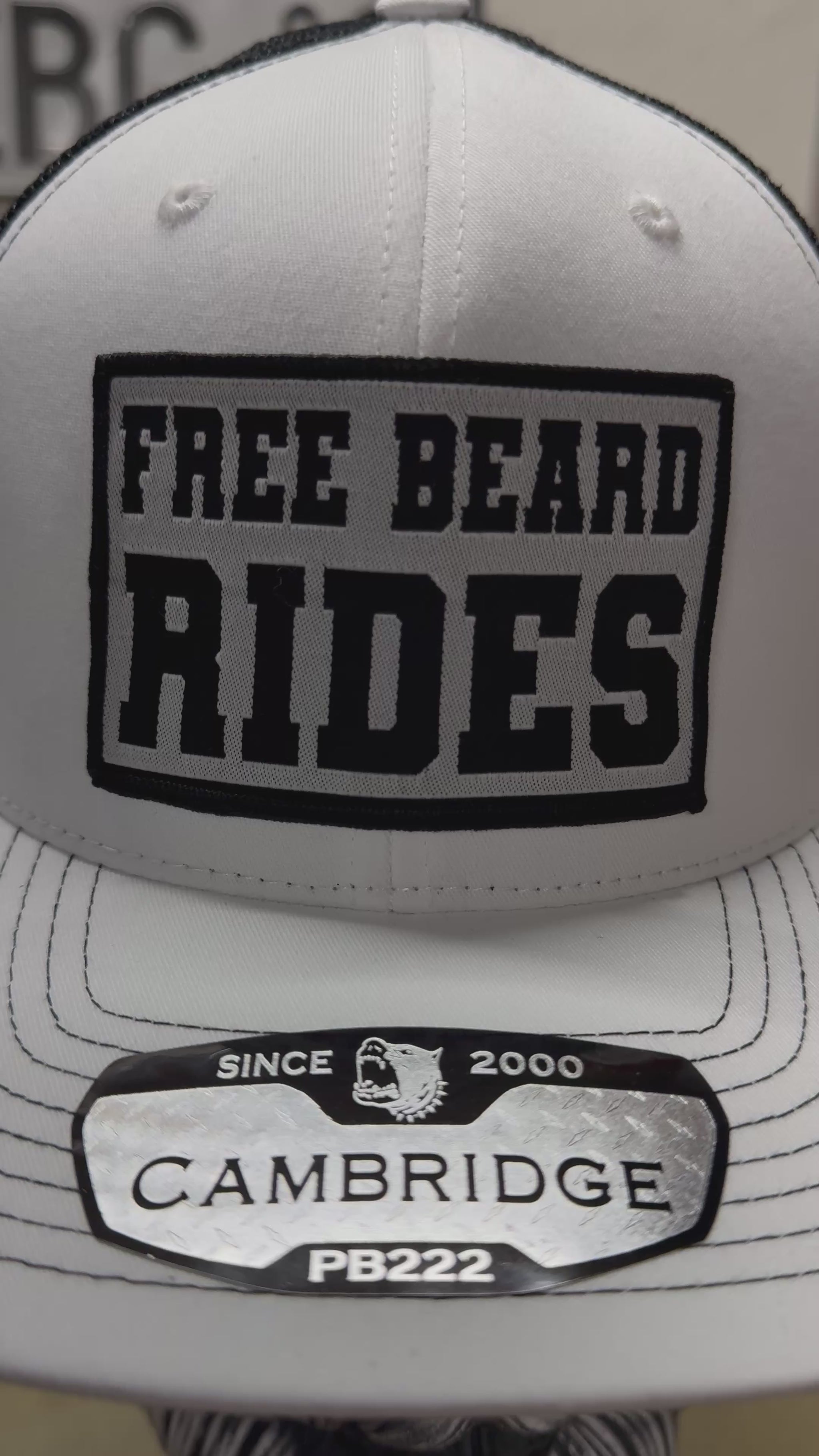 Free Beard Rides Funny Trucker Hat, Bearded Man Gift, Patch Hat for Beard Lovers, Unique Beard Dad Gift