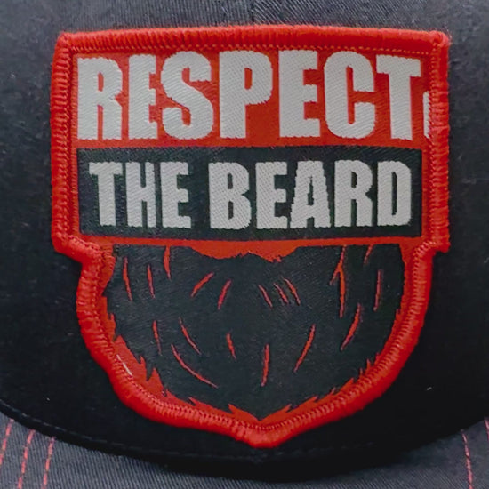 Respect The Beard Trucker Hat Snap Back Cap Patch 