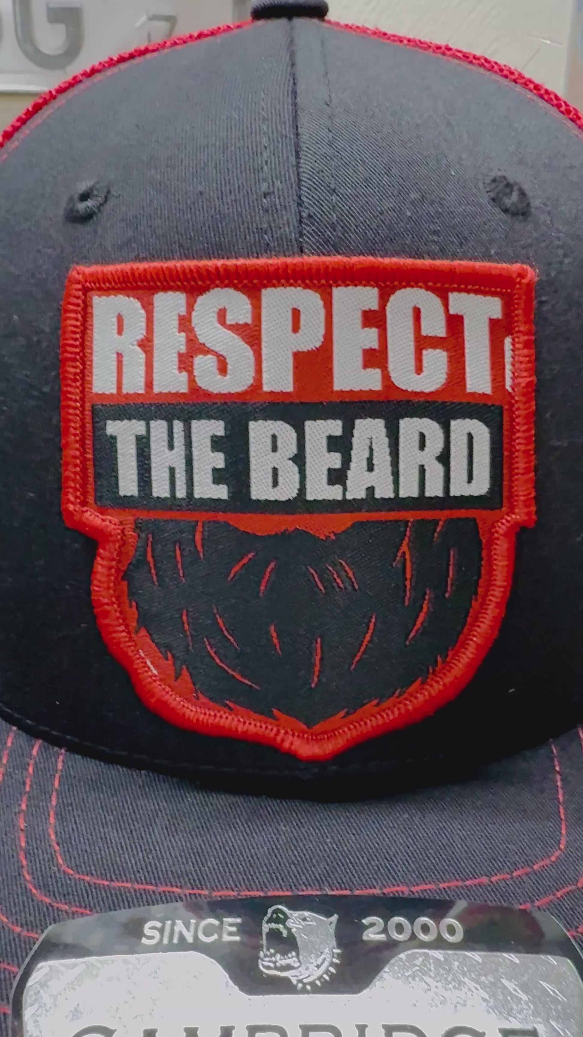 Respect The Beard Trucker Hat Snap Back Cap Patch 