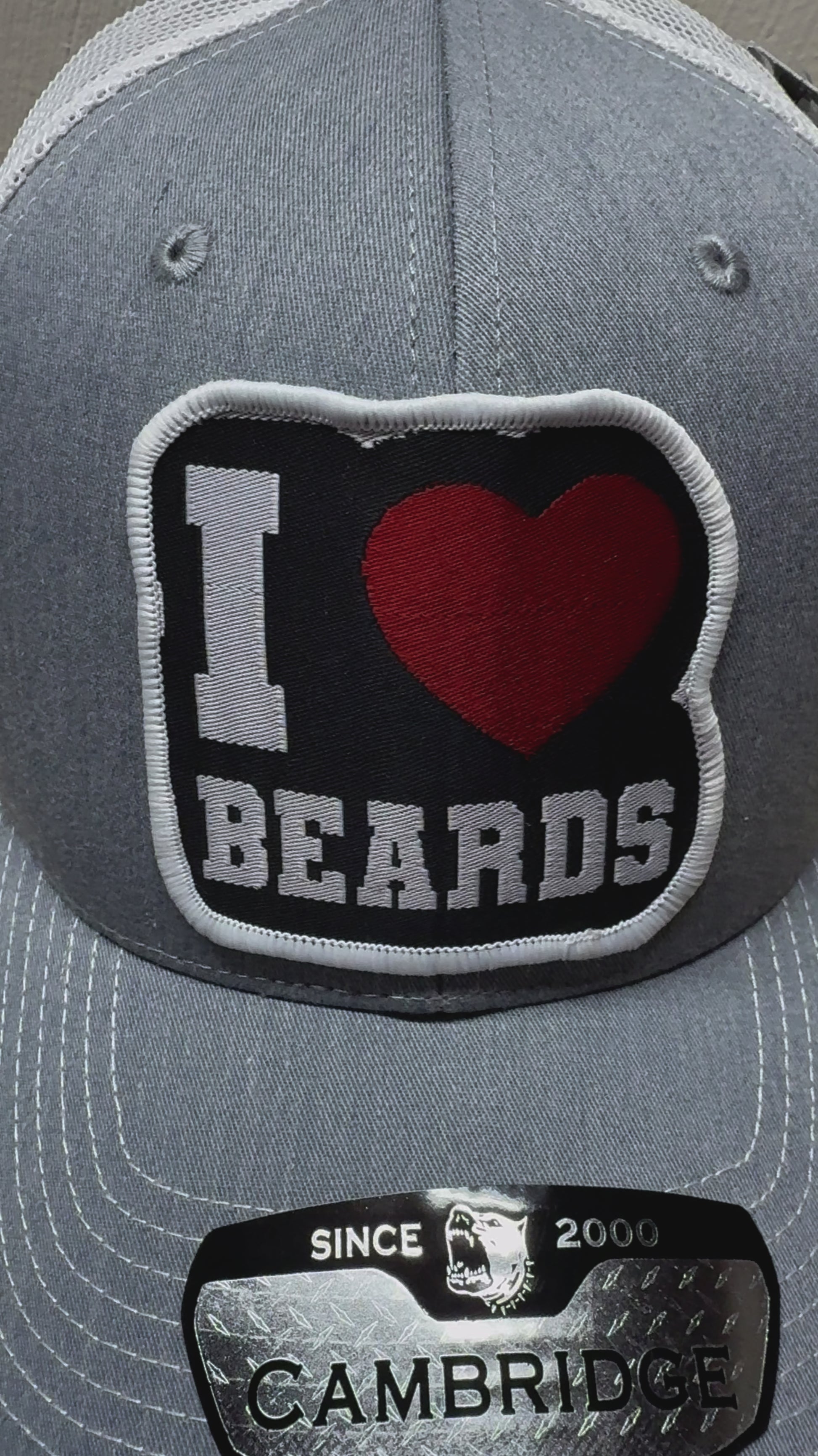 I Love Beards Trucker Hat - Ultimate Gift For Significant Other - Fun & Unique Trucker Hat for Your Beard Lovers - With Free Beard Sticker