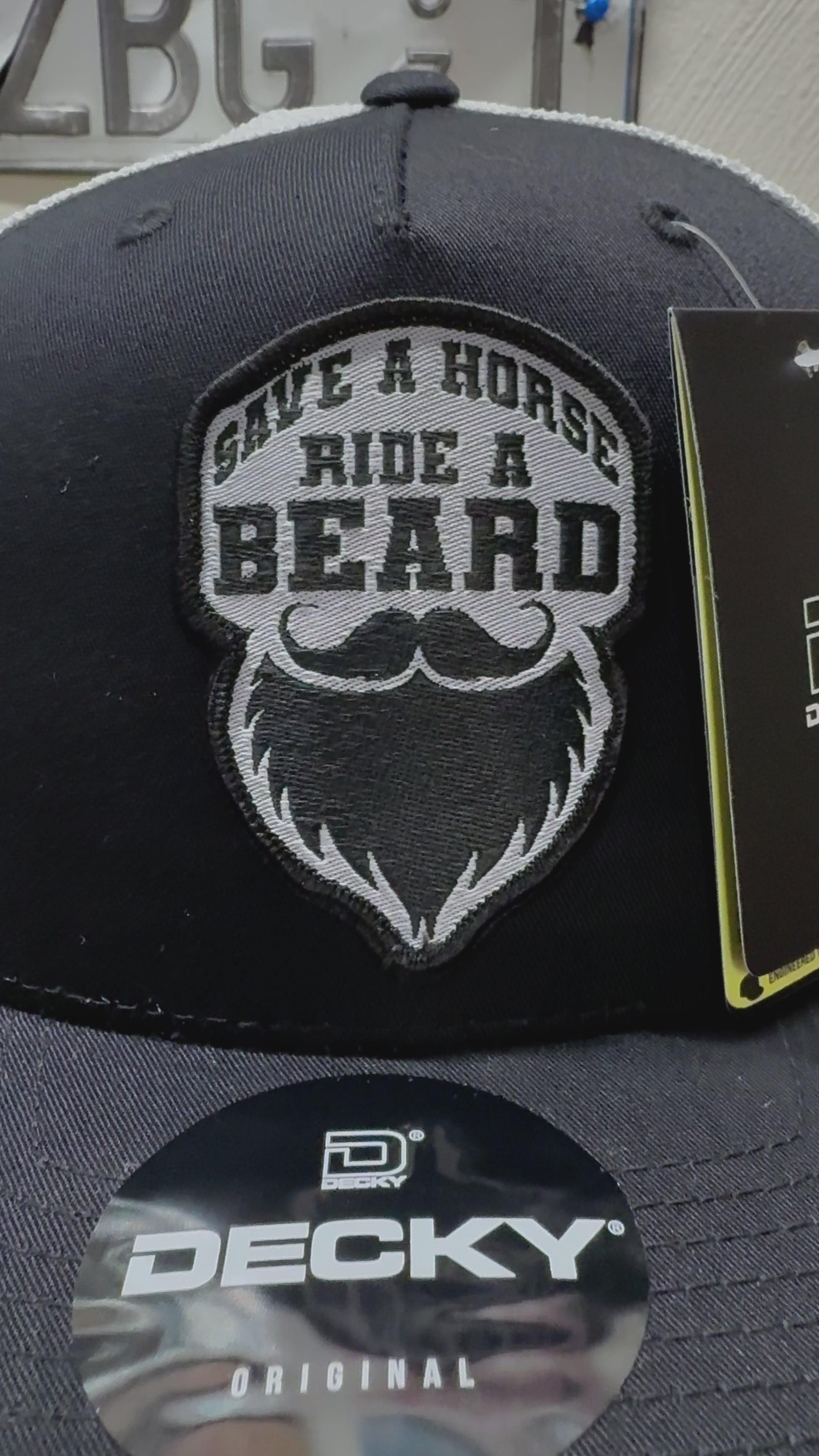 Save A Horse Ride A Beard Trucker Hat - Ultimate Gift for Beard Enthusiasts - Fun Unique Trucker Hat Beard Lovers - With Free Beard Sticker